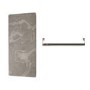 Brown Vertical Electric Designer Radiator 1000 x 500mm with Polished Stainless Steel Towel Rail - Vetro