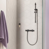 Grohe Black Thermostatic Mixer Shower with Slide Rail Kit