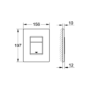 Grohe Concealed Dual Flush Cistern with Chrome Flush Plate