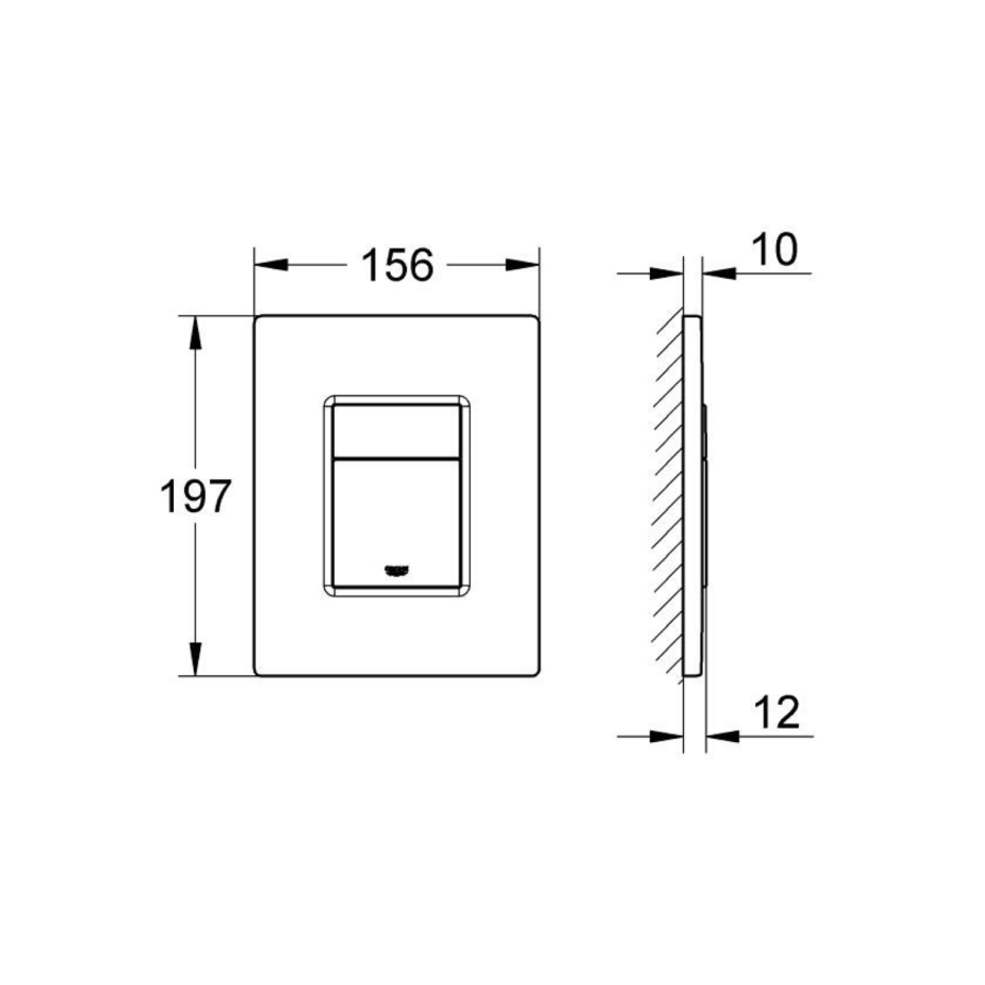 Grohe Concealed Dual Flush Cistern with Chrome Flush Plate
