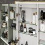 HIB Vanquish 80 Recessed Brass Bathroom Mirror Cabinet with Lights - 830 x 730mm