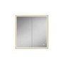 HIB Vanquish 80 Recessed Brass Bathroom Mirror Cabinet with Lights - 830 x 730mm