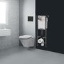 Grade A1 - Wirquin Initio Compact WC Frame with Black Flush Plate