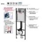 Grade A1 - Wirquin Initio Compact WC Frame with Black Flush Plate