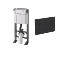 Wirquin Chrono WC Frame with Black Flush Plate