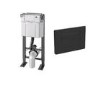 Wirquin Chrono WC Frame with Black Flush Plate