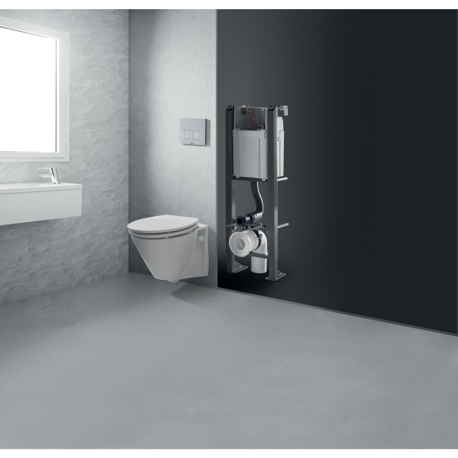 Wirquin Chrono WC Frame with Chrome Flush Plate