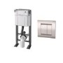 Wirquin Chrono WC Frame with Chrome Flush Plate