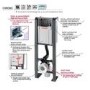 Wirquin Chrono WC Frame with Chrome Flush Plate