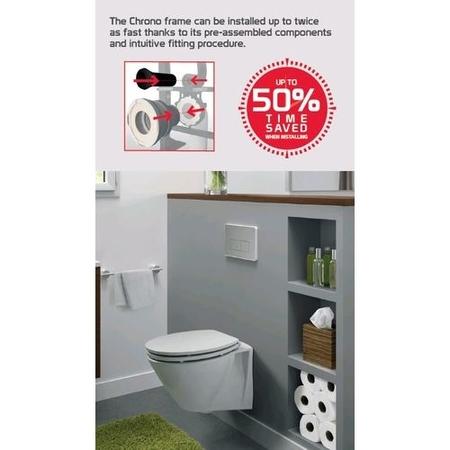 Wirquin Chrono WC Frame with Chrome Flush Plate