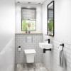 Wall Hung Toilet with Soft Close Seat Frame Cistern and Chrome Flush Plate - Santiago