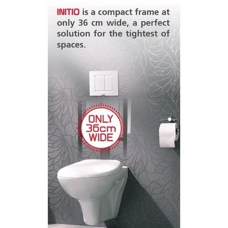 Grade A1 - Wirquin Initio Compact WC Frame with Chrome Flush Plate