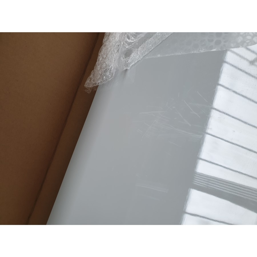 GRADE A2 - 600mm Light Grey Wall Hung Vanity Unit with Basin - Portland