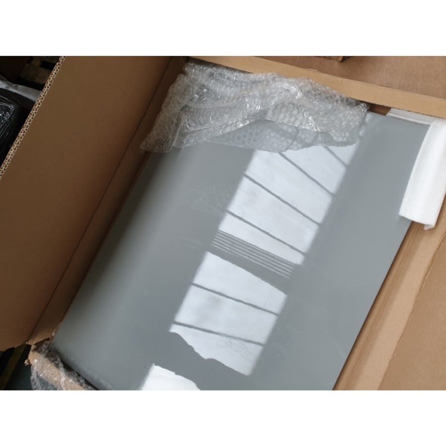 GRADE A2 - 600mm Light Grey Wall Hung Vanity Unit with Basin - Portland