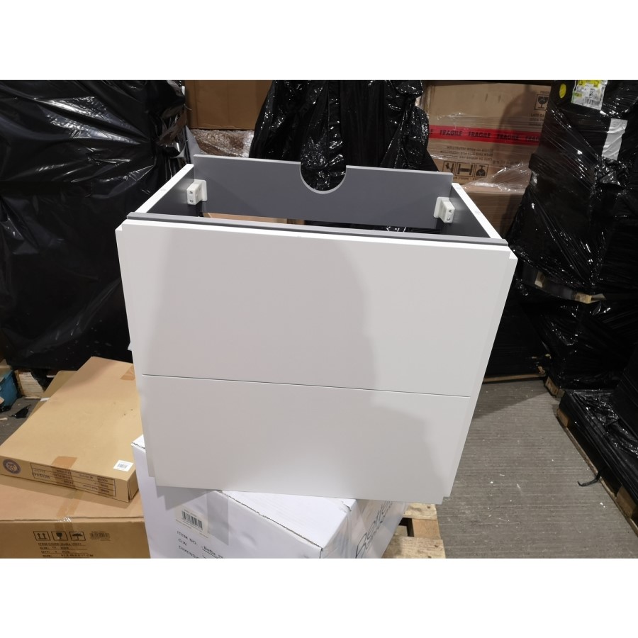 Grade A2 - 700mm White Freestanding Vanity Unit with Basin - Nero