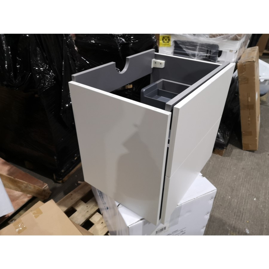 Grade A2 - 700mm White Freestanding Vanity Unit with Basin - Nero
