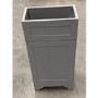 Grade A1 - Baxenden Cloakroom Toilet Suite with Grey Floorstanding Vanity Unit and Basin