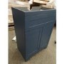 GRADE A2 - 600mm Blue Freestanding Vanity Unit with Basin - Baxenden