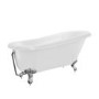 Freestanding Single Ended Roll Top Slipper Bath with Chrome Feet 1700 x 710mm - Park Royal