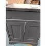 Grade A2 - 610mm Grey Freestanding Vanity Unit with Basin - Burford