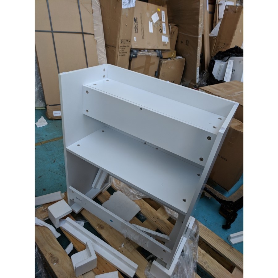 Grade A2 - 670mm White Freestanding Vanity Unit with Basin - Westbury