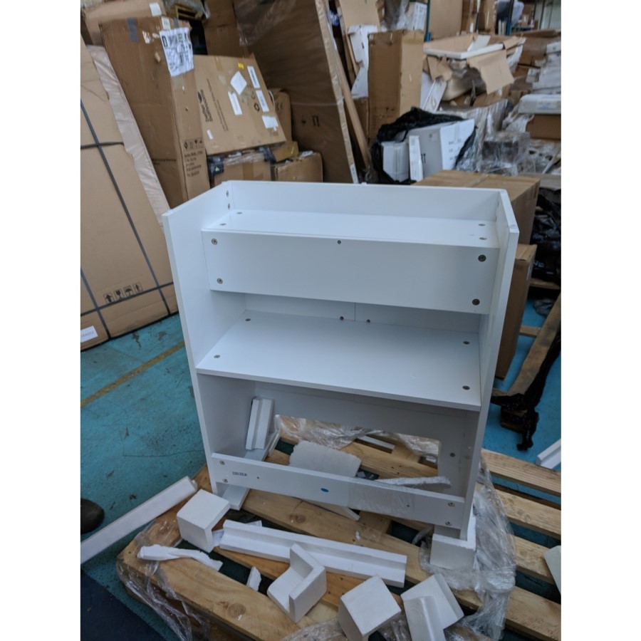 Grade A2 - 670mm White Freestanding Vanity Unit with Basin - Westbury