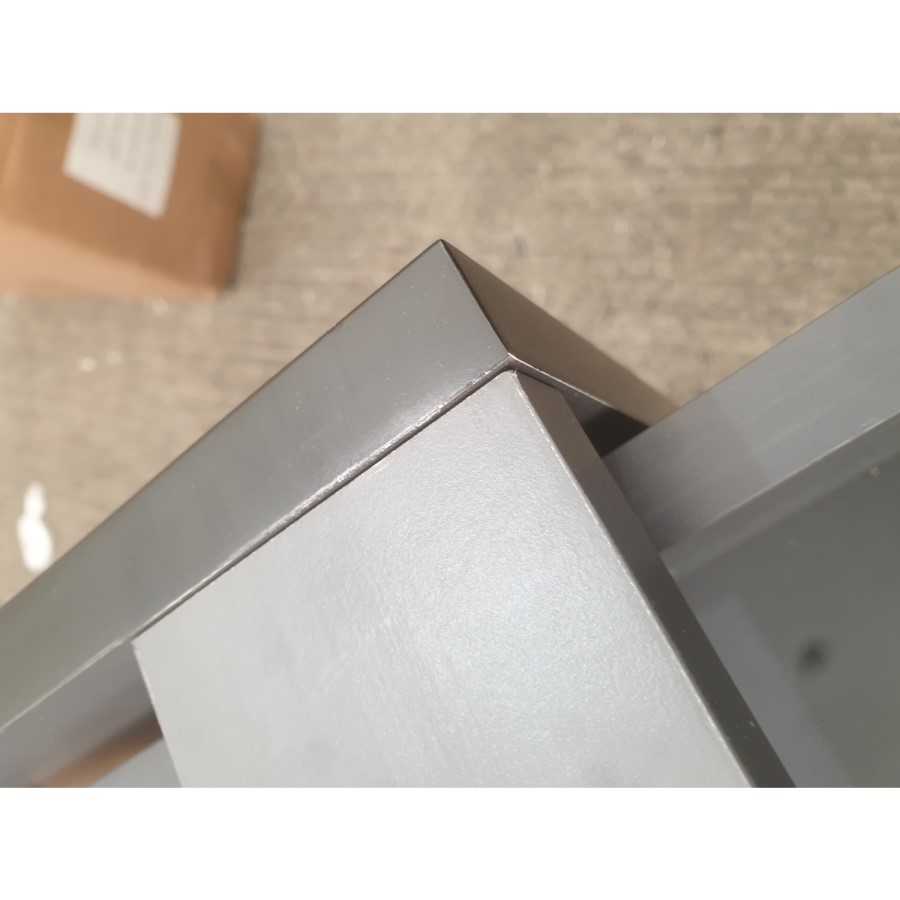 Grade A2 - 1200mm Black Wall Hung Double Vanity Unit with Basin - Morella