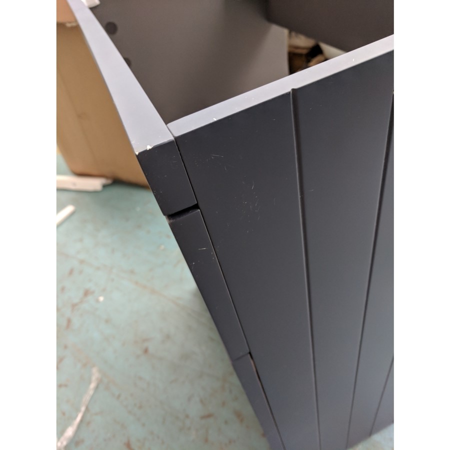 Grade A2 - 600mm Blue Freestanding Vanity Unit with Basin - Baxenden