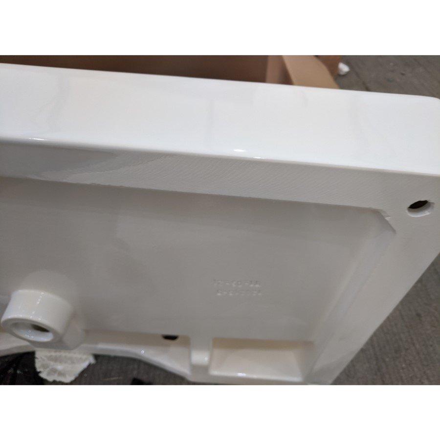 Grade A2 - 800mm Black Wall Hung Vanity Unit with Basin - Morella