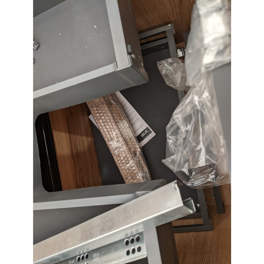 Grade A2 - 600mm Wood Effect Freestanding Countertop Vanity Unit with Basin - Roxbi