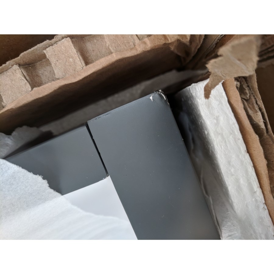 Grade A2 - 1200mm Grey Freestanding Double Vanity Unit with Sink - Burford