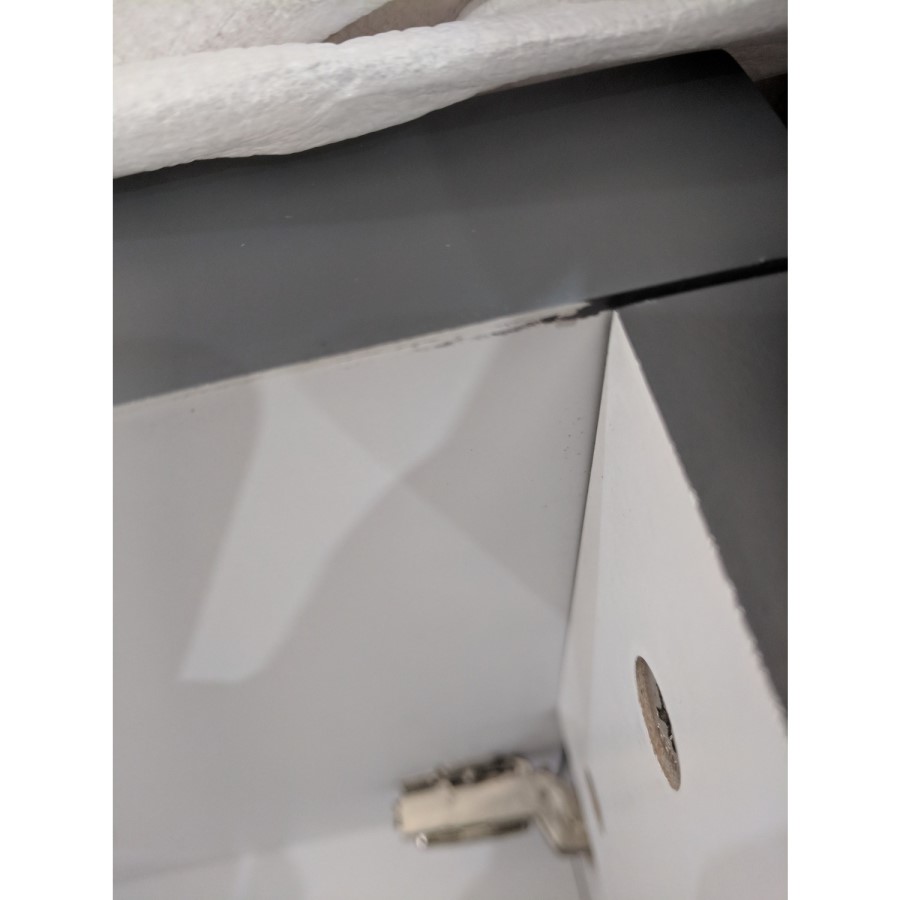 Grade A2 - 610mm Grey Freestanding Vanity Unit with Basin - Burford