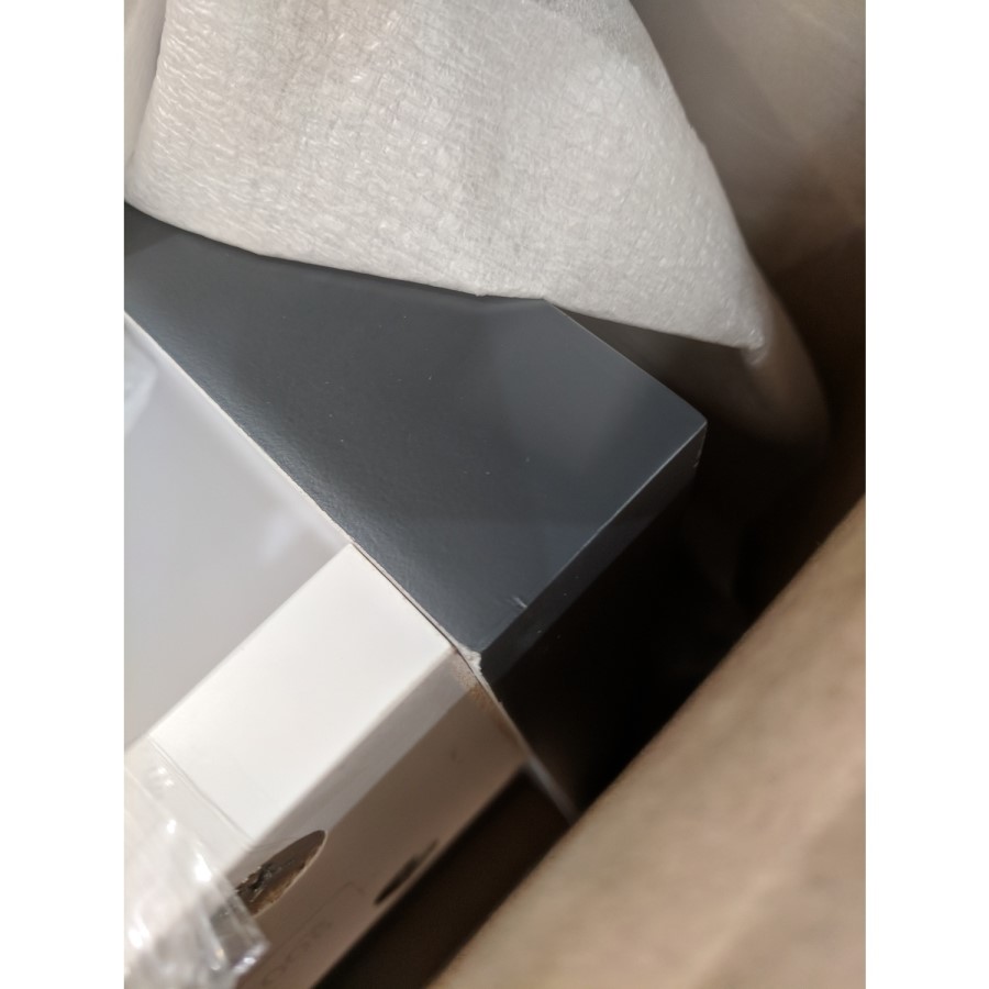 Grade A2 - 610mm Grey Freestanding Vanity Unit with Basin - Burford