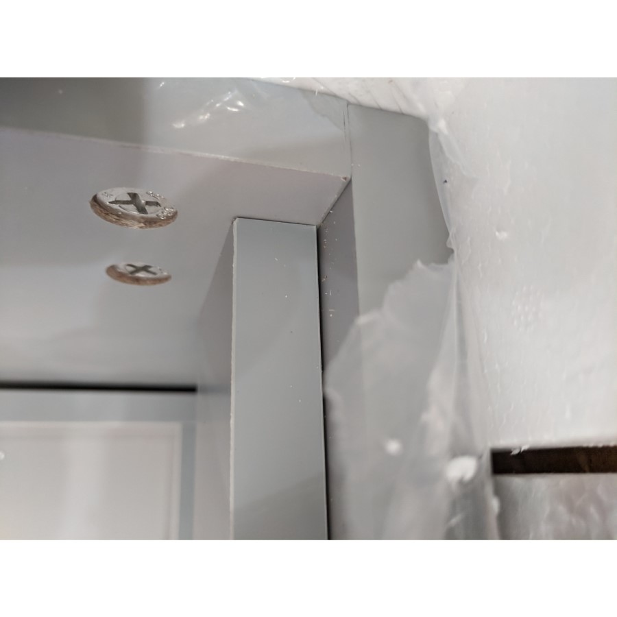 Grade A2 - 600mm Grey Vanity Unit with Basin and Chrome Handles - Ashford