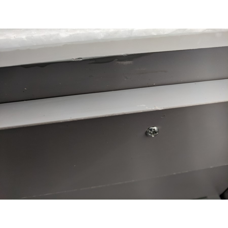 Grade A2 - 600mm Grey Vanity Unit with Basin and Chrome Handles - Ashford