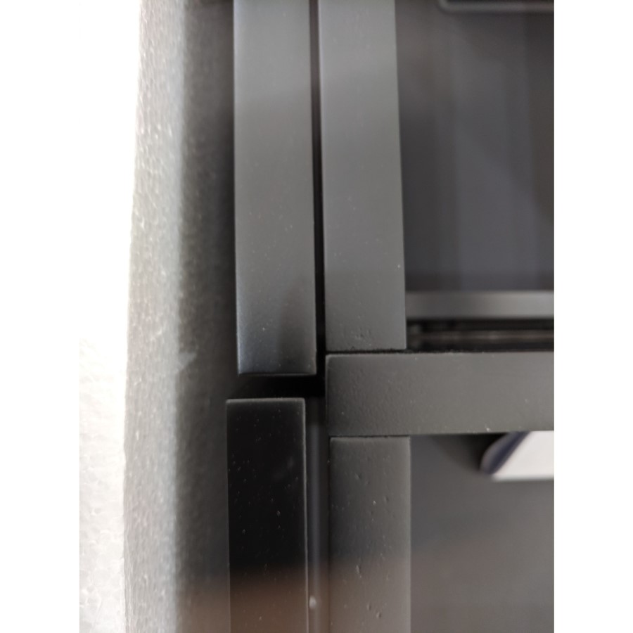 Grade A2 - 1200mm Black Wall Hung Double Countertop Vanity Unit with Basin - Roxbi