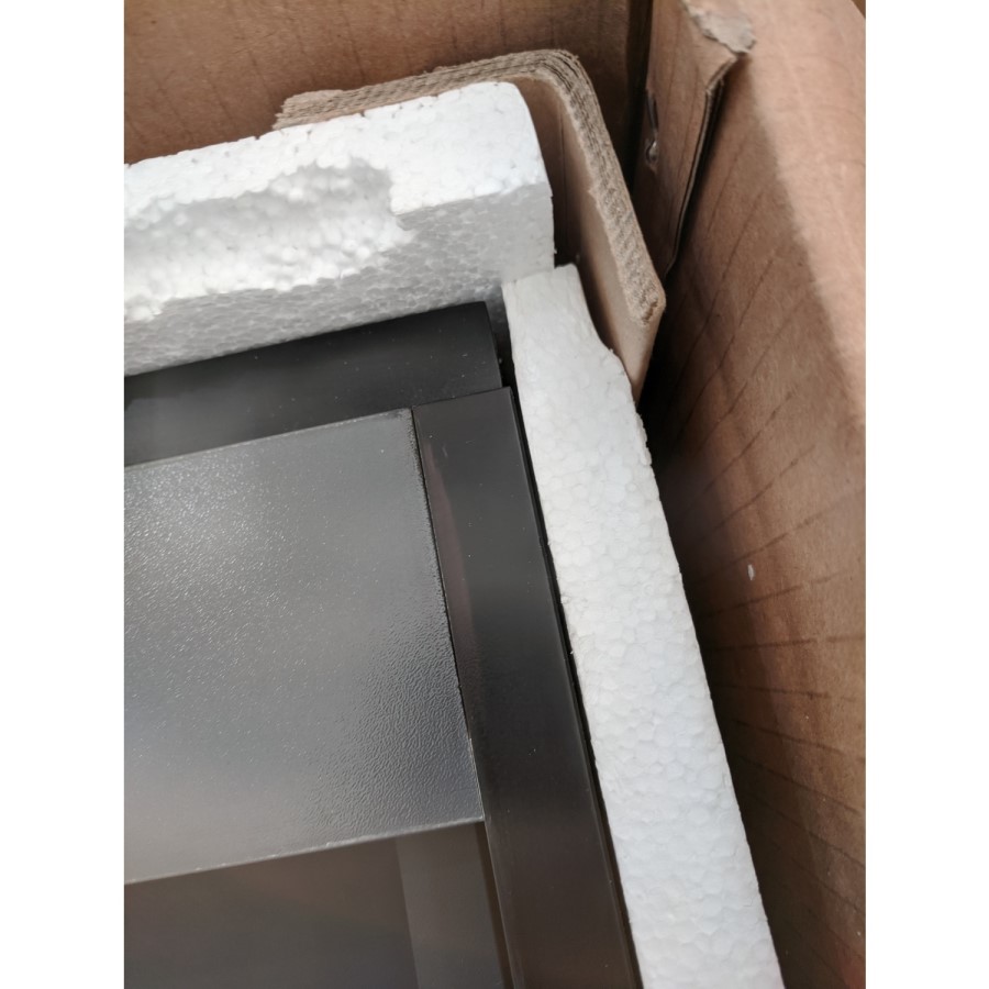 Grade A2 - 1200mm Black Wall Hung Double Vanity Unit with Basin - Morella