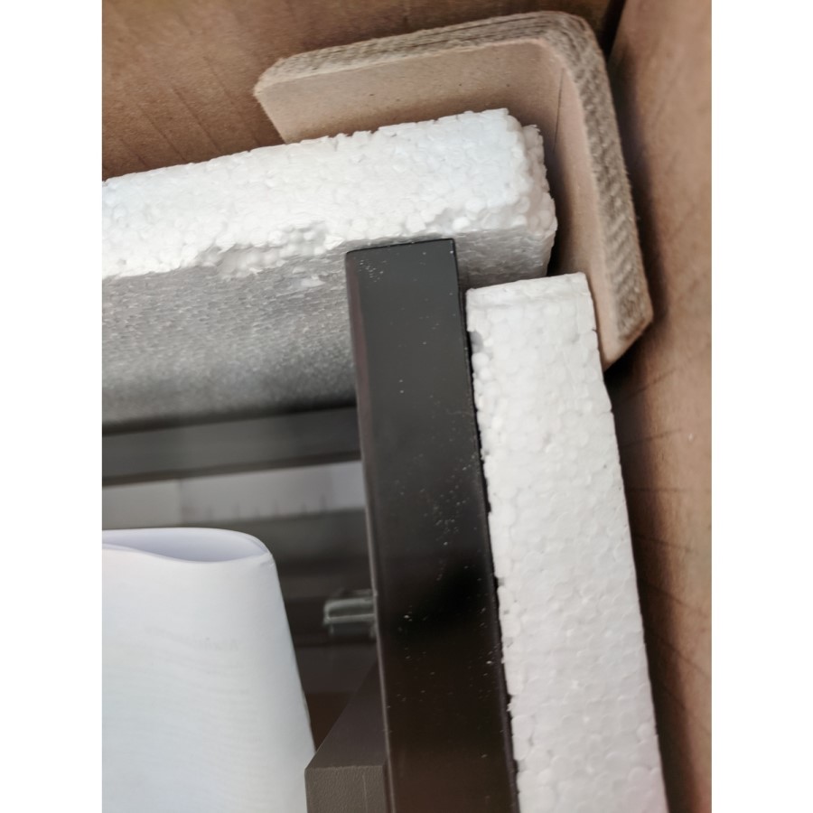 Grade A2 - 1200mm Black Wall Hung Double Vanity Unit with Basin - Morella