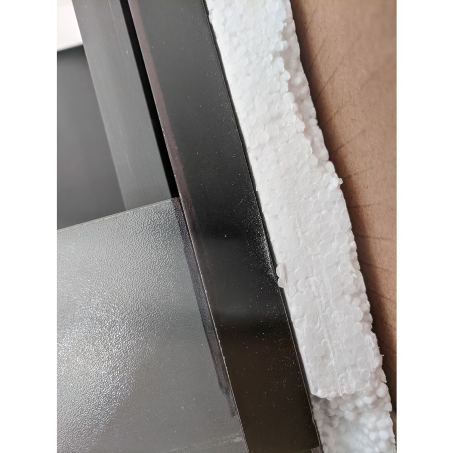 Grade A2 - 1200mm Black Wall Hung Double Vanity Unit with Basin - Morella