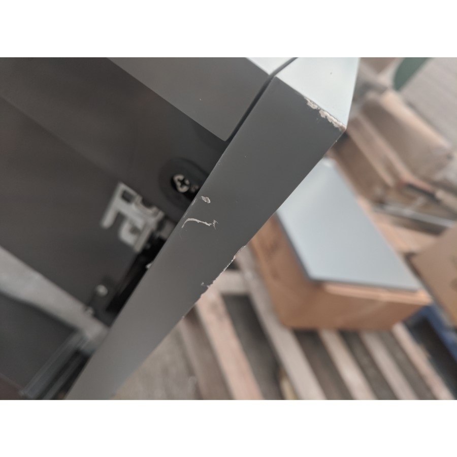 Grade A2 - 600mm Grey Freestanding Vanity Unit with Basin - Roxbi