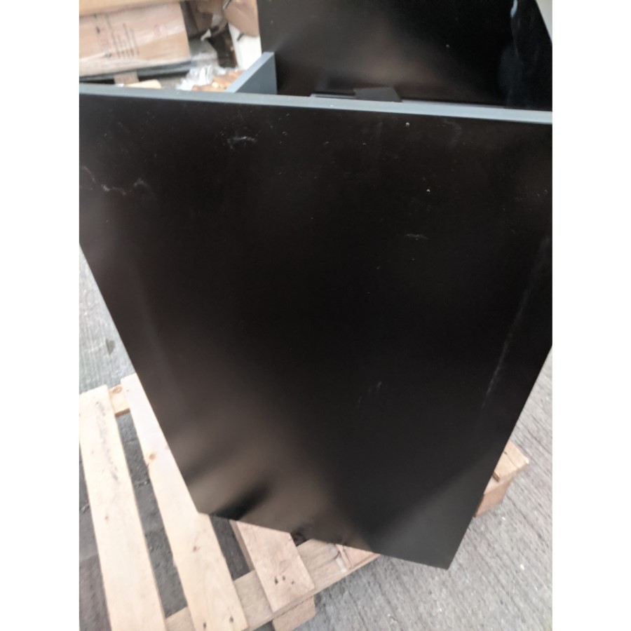 Grade A2 - 600mm Black Freestanding Vanity Unit with Matt Black Basin - Roxbi