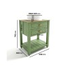 650mm Green Traditional Freestanding Vanity Unit with Basin and Brass Handles - Kentmere