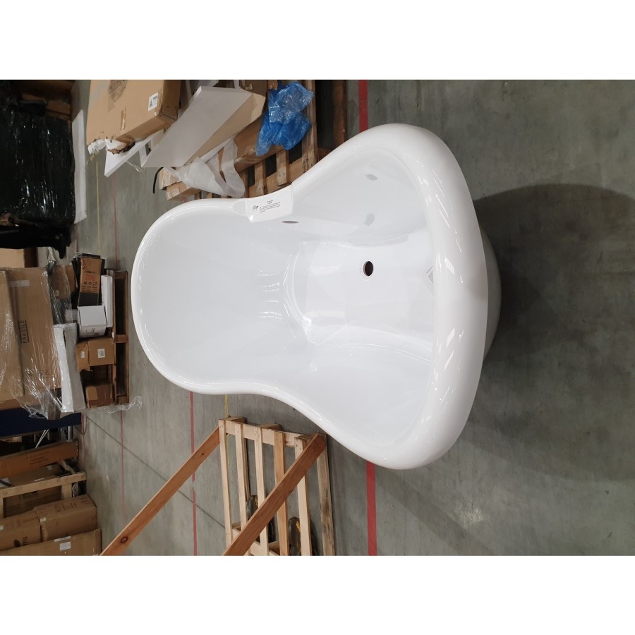 Graded A2 - Freestanding Double Ended Roll Top Bath with Chrome Feet 1750 x 740mm Park Royal