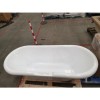 Grade A2 - Freestanding Double Ended Roll Top Bath with Brushed Brass Feet 1690 x 740mm - Park Royal