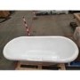 Grade A2 - Freestanding Double Ended Roll Top Bath with Brushed Brass Feet 1690 x 740mm - Park Royal