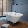 GRADE A1- Double Ended Freestanding Bath with Chrome Feet 1690 x 790 - Eclipse 