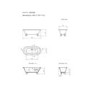 GRADE A1- Double Ended Freestanding Bath with Chrome Feet 1690 x 790 - Eclipse 