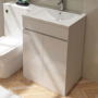 GRADE A1 - 600mm White Freestanding Vanity Unit with Basin - Florence