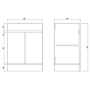 GRADE A1 - 600mm White Freestanding Vanity Unit with Basin - Florence