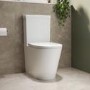 Grade A1 - Close Coupled Rimless Toilet with Soft Close Seat - Newport